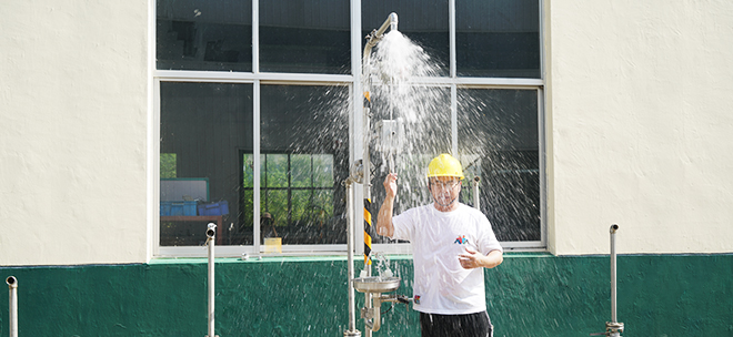 Emergency eyewash and shower